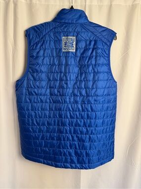 Ford Motor Men's Royal Blue Quilted Puffer Vest with “Built Ford Tough” Logo